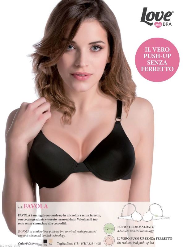 reggiseno Love and bra Favola push-up senza ferretto termosaldato.